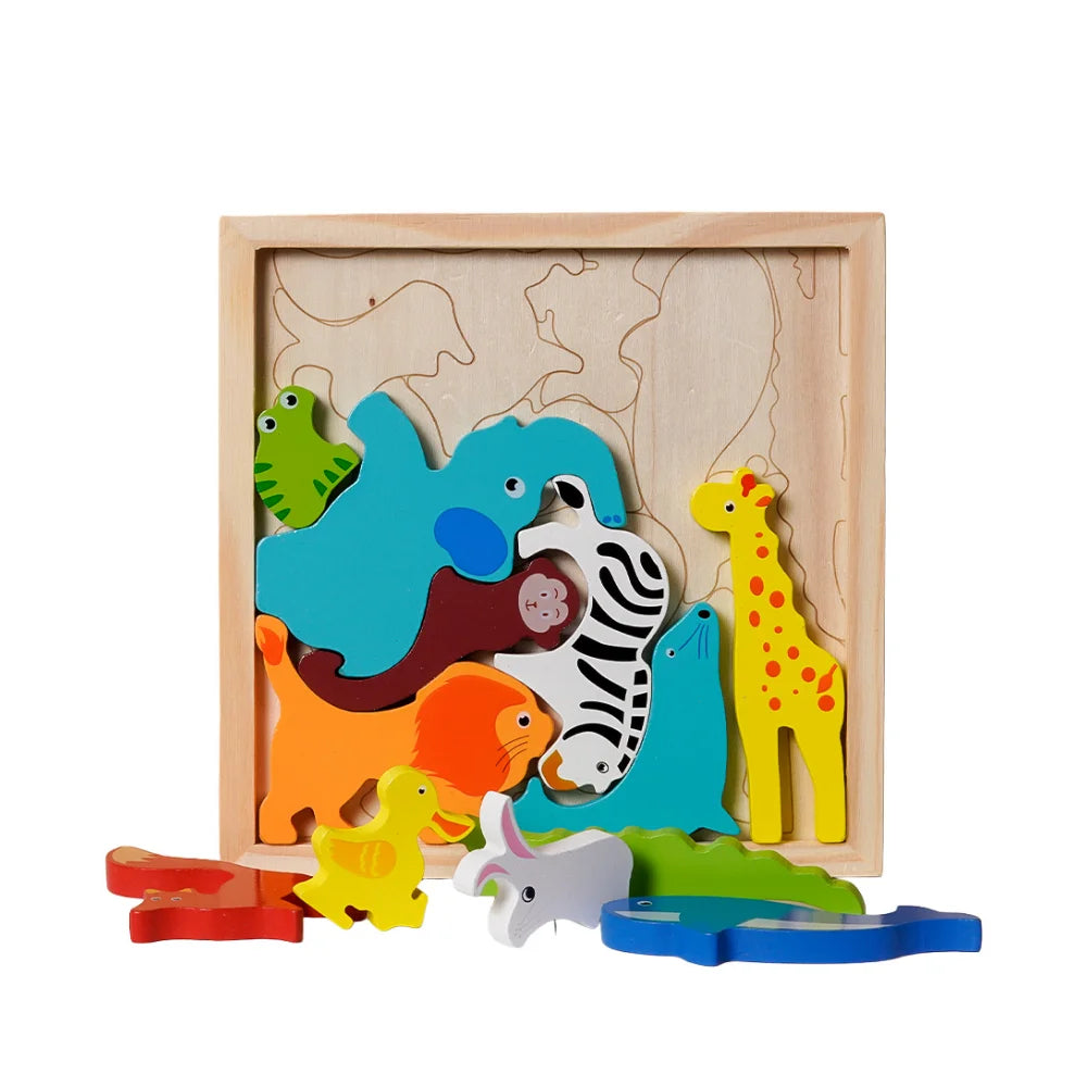 3D Puzzel - Balansspel - Dierentuin