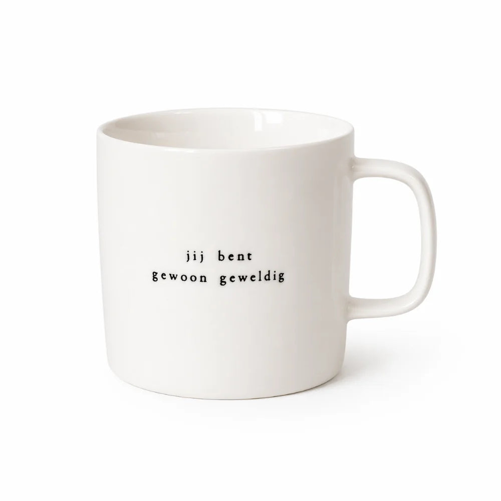 Beker - Jij bent gewoon geweldig - witte keramische mok met tekst | Fantastic Gifts