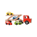 Houten Autotransporter Vrachtwagen - Rood 1 | Fantastic Gifts