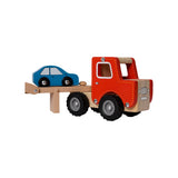 Houten Autotransporter Vrachtwagen - Rood 3 | Fantastic Gifts