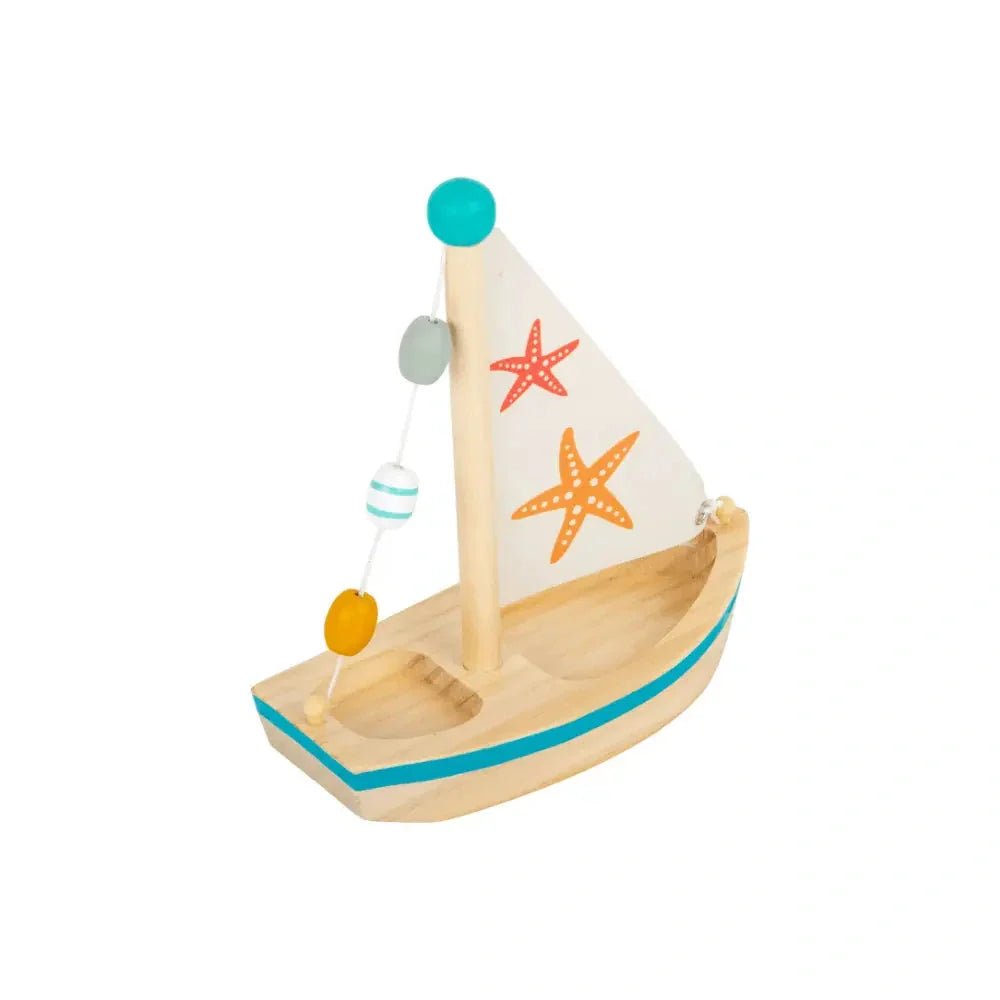 Badspeelgoed - Houten Zeilboot | Fantastic Gifts Shop