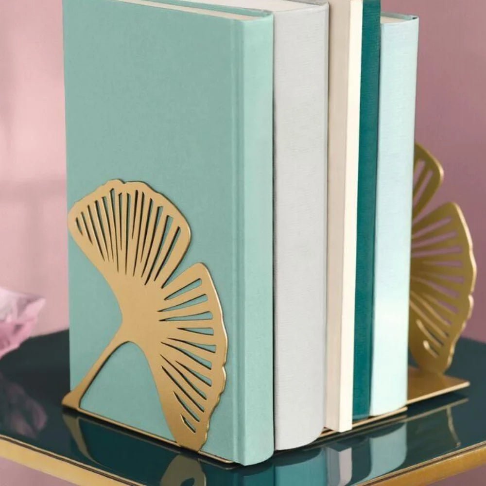 Boekensteunen Ginko Goud (set van 2) | Fantastic Gifts Shop