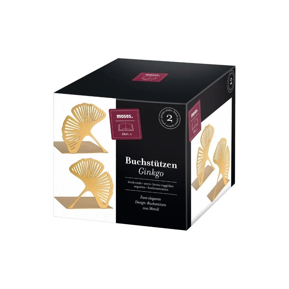 Boekensteunen Ginko Goud (set van 2) | Fantastic Gifts Shop