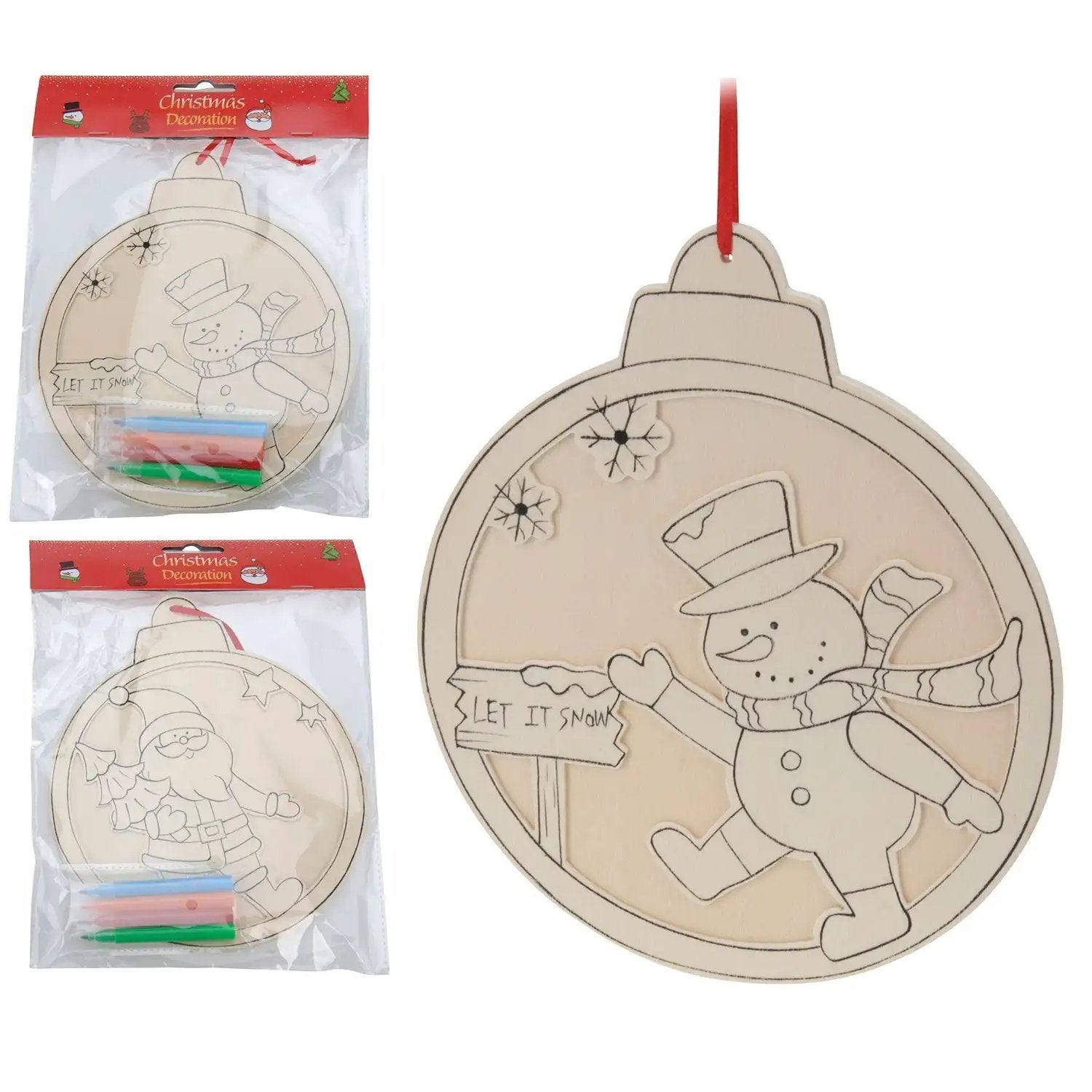 DIY Kerstbal Kleurset met Viltstiften "Kerstman" | Fantastic Gifts Shop