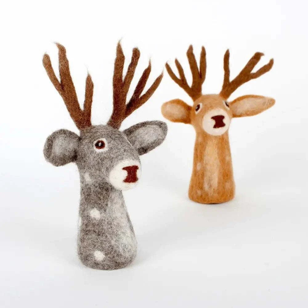 Handpop/Eiwarmer - Grijs Hert | Fantastic Gifts Shop