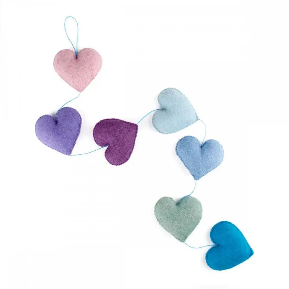 Viltslinger - Hartjes (Blauw/Lila) | Fantastic Gifts Shop
